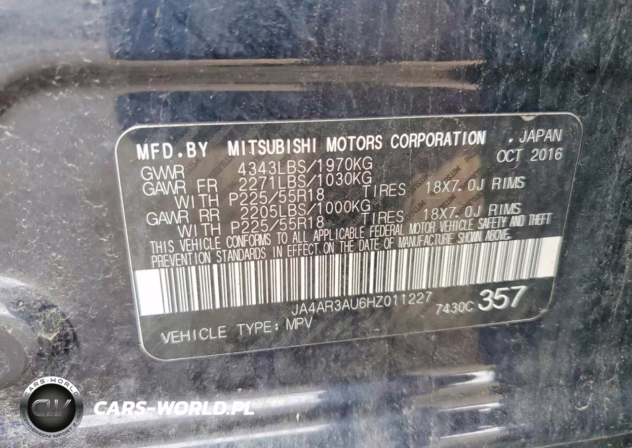 2017 Mitsubishi Outlander Sport Es VIN:JA4AR3AU6HZ011227 - 13