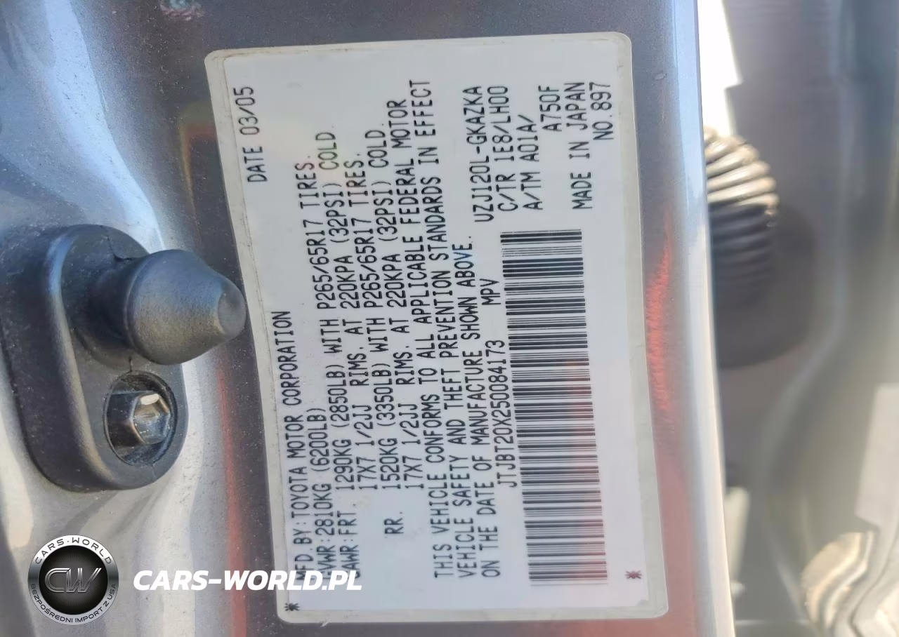 2005 Lexus Gx 470 VIN:JTJBT20X250084173 - 13