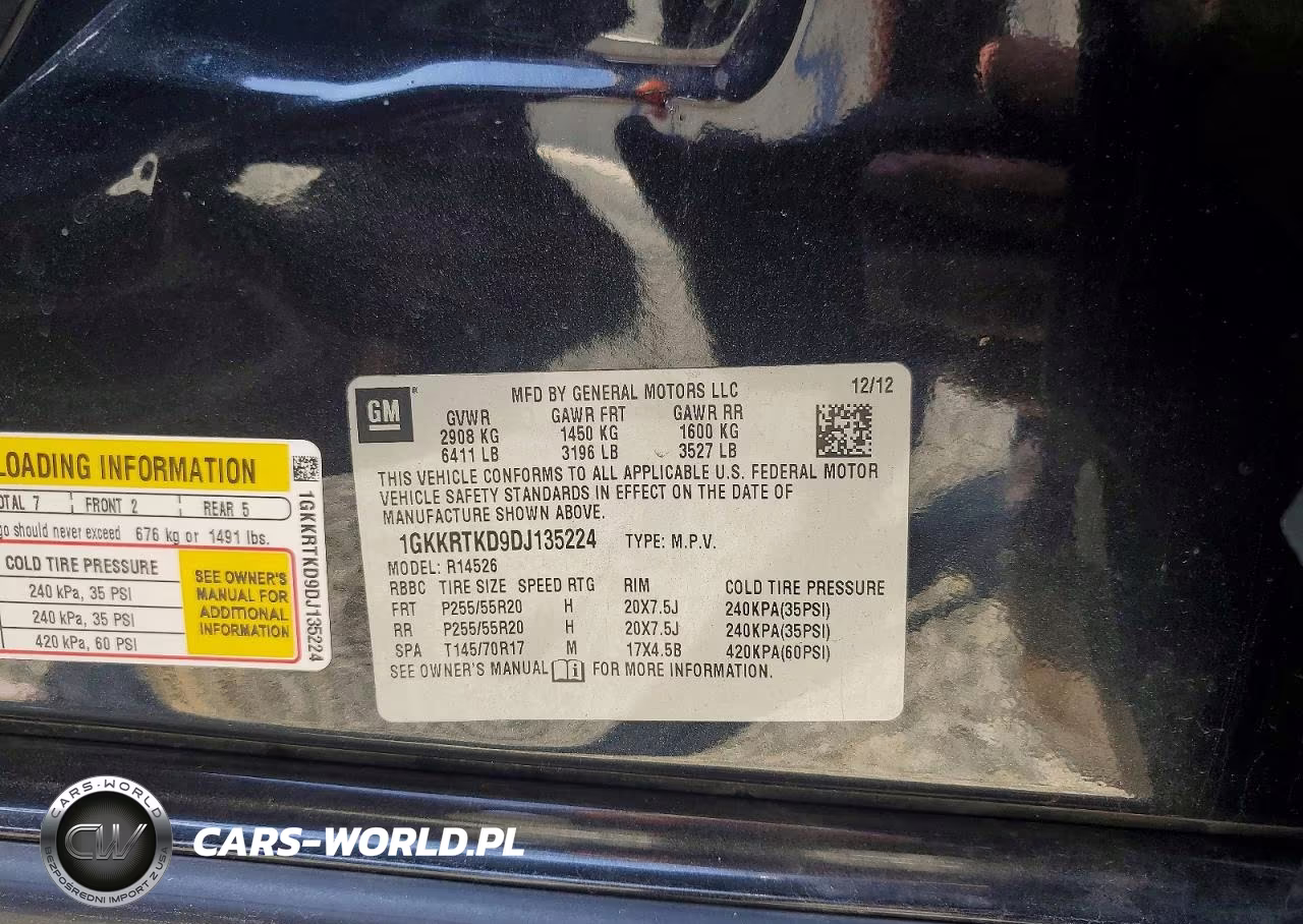 2013 GMC Acadia Denali VIN:1GKKRTKD9DJ135224 - 13
