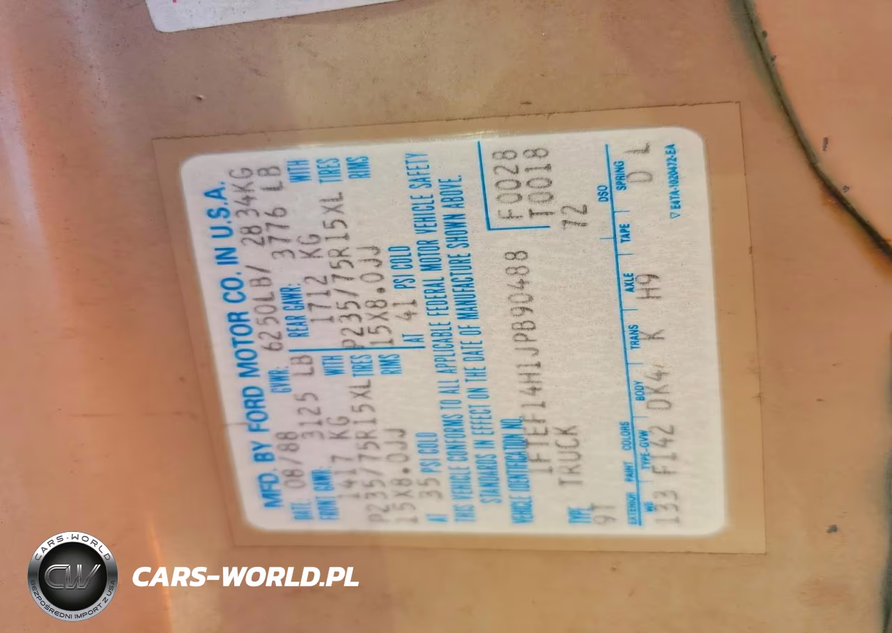 1988 Ford F150 VIN:1FTEF14H1JPB90488 - 12