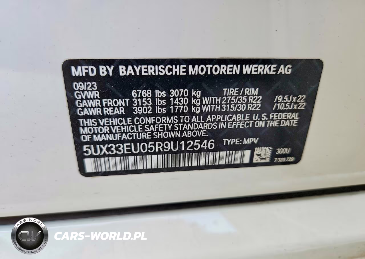 2024 BMW X5 M60I VIN:5UX33EU05R9U12546 - 13