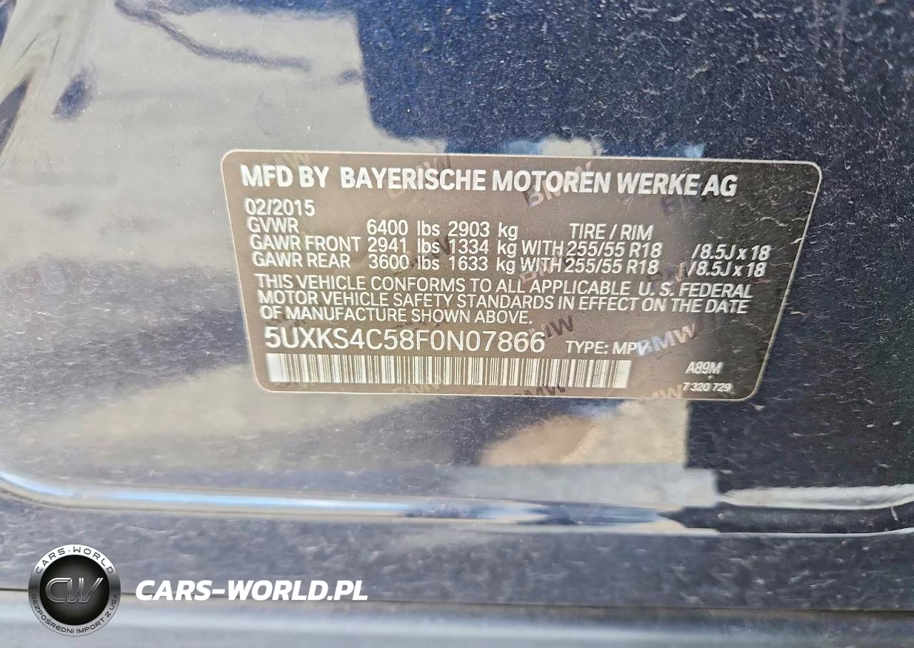 2015 BMW X5 xDrive35D VIN:5UXKS4C58F0N07866 - 13