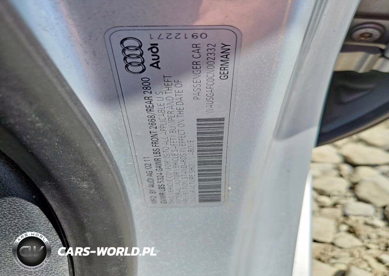 2012 Audi A7 Prestige VIN:WAUSGAFC0CN002332 - 12