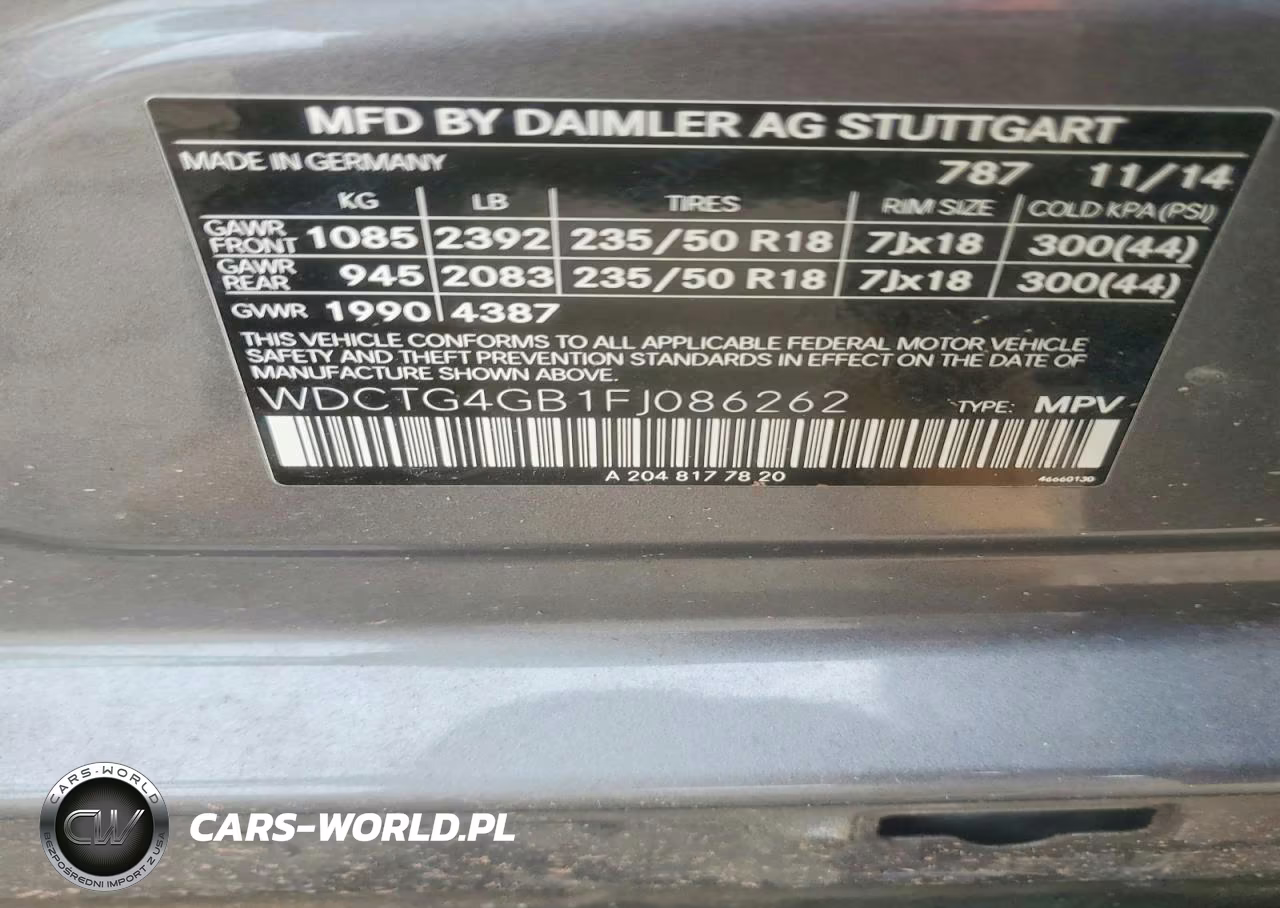 2015 Mercedes-Benz Gla 250 4Matic VIN:WDCTG4GB1FJ086262 - 12