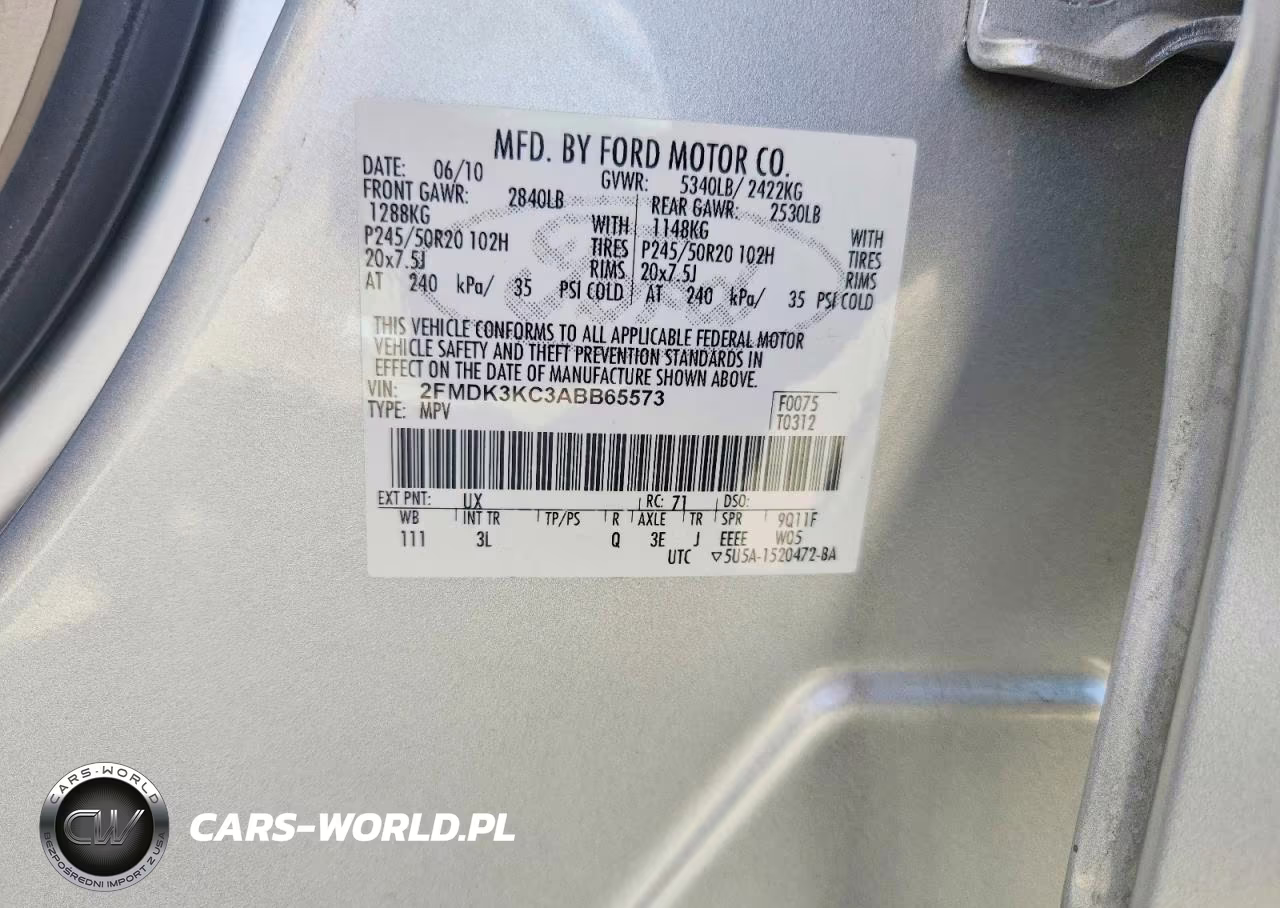 2010 Ford Edge Limited VIN:2FMDK3KC3ABB65573 - 13