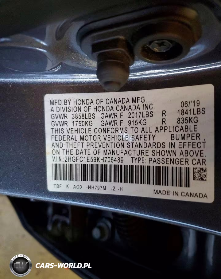 2019 Honda Civic Si VIN:2HGFC1E59KH706489 - 12