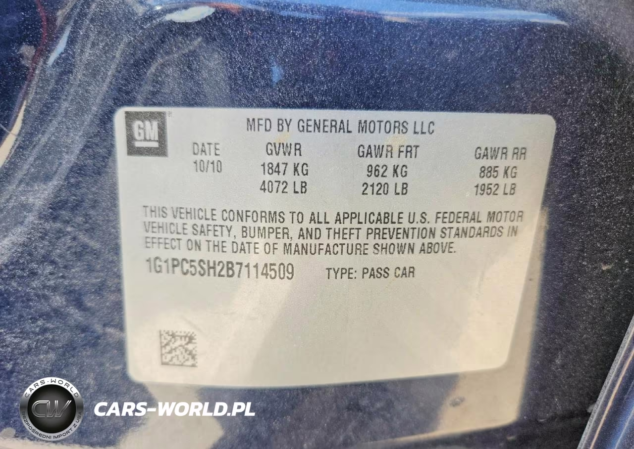 2011 Chevrolet Cruze Ls VIN:1G1PC5SH2B7114509 - 13