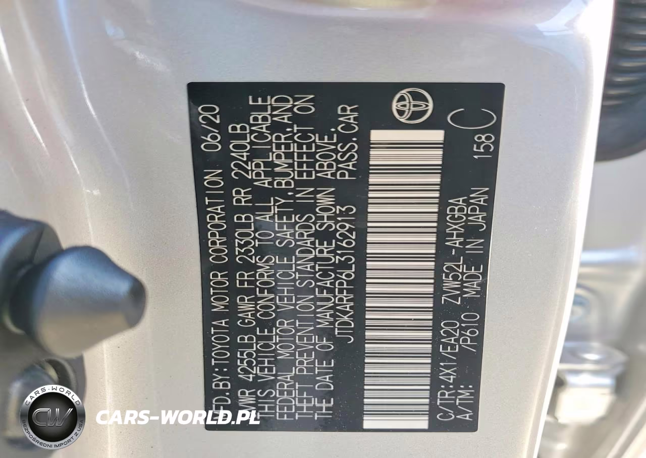 2020 TOYOTA PRIUS PRIM LE VIN:JTDKARFP6L3162913 - 12