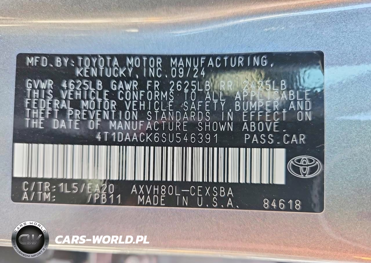 2025 Toyota Camry Se VIN:4T1DAACK6SU546391 - 12