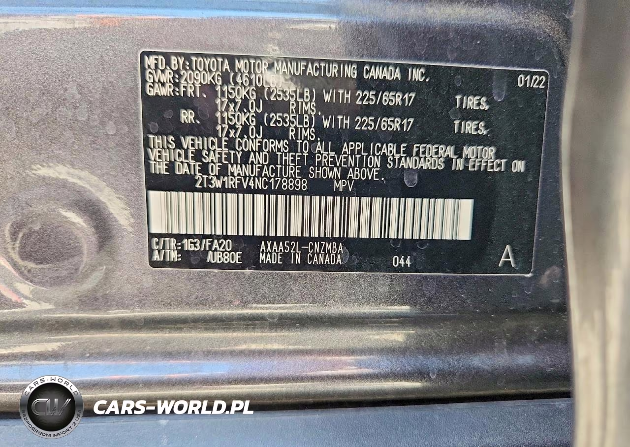 2022 Toyota Rav4 Xle VIN:2T3W1RFV4NC178898 - 13
