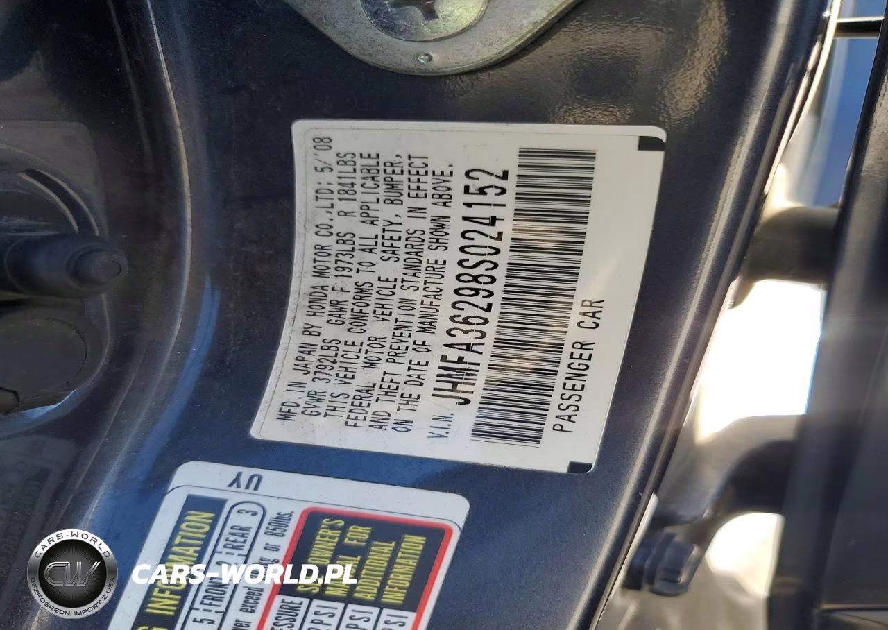 2008 Honda Civic Hybrid VIN:JHMFA36298S024152 - 12