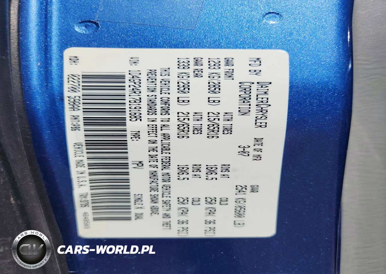 2007 Dodge Grand Caravan Se VIN:1D4GP24R17B191685 - 13