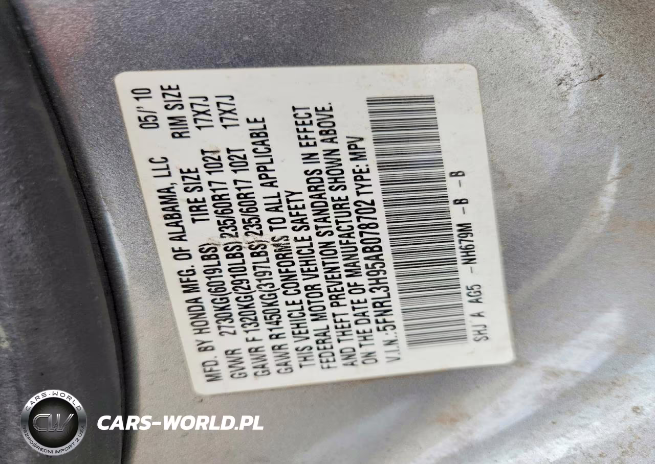 2010 Honda Odyssey Touring VIN:5FNRL3H95AB078702 - 14
