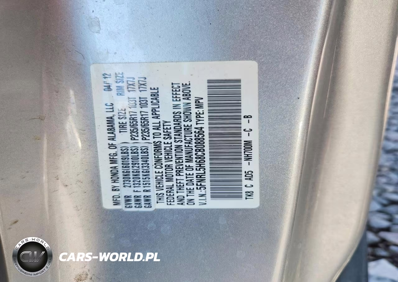 2012 Honda Odyssey Exl VIN:5FNRL5H68CB088564 - 13