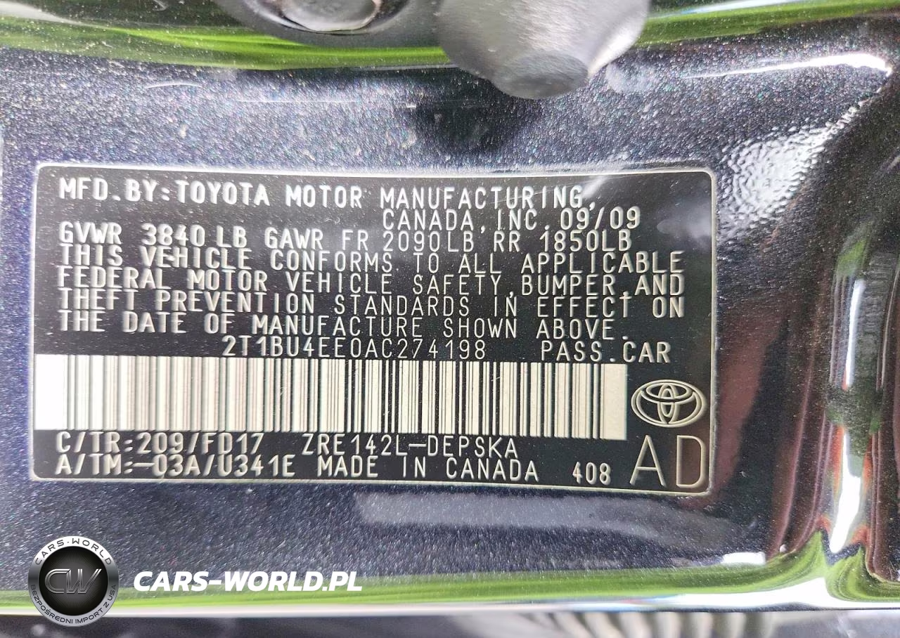 2010 Toyota Corolla S VIN:2T1BU4EE0AC274198 - 12