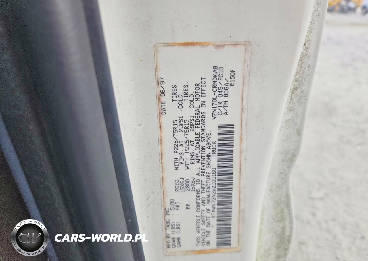 1998 Toyota Tacoma V6 VIN:4TAWN72N2WZ000160 - 12