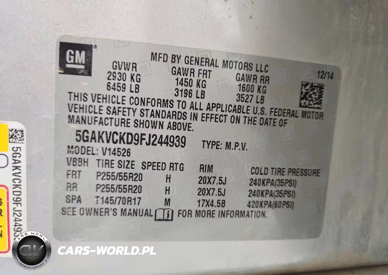 2015 Buick Enclave VIN:5GAKVCKD9FJ244939 - 13