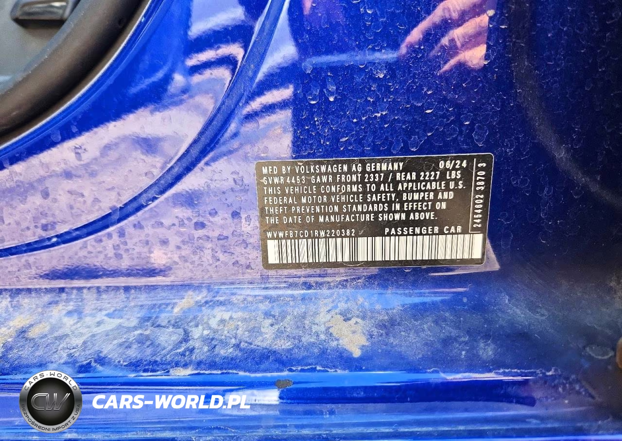 2024 Volkswagen Golf R VIN:WVWFB7CD1RW220382 - 12