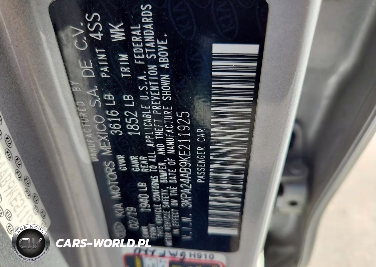 2019 Kia Rio S VIN:3KPA24AB9KE211925 - 13