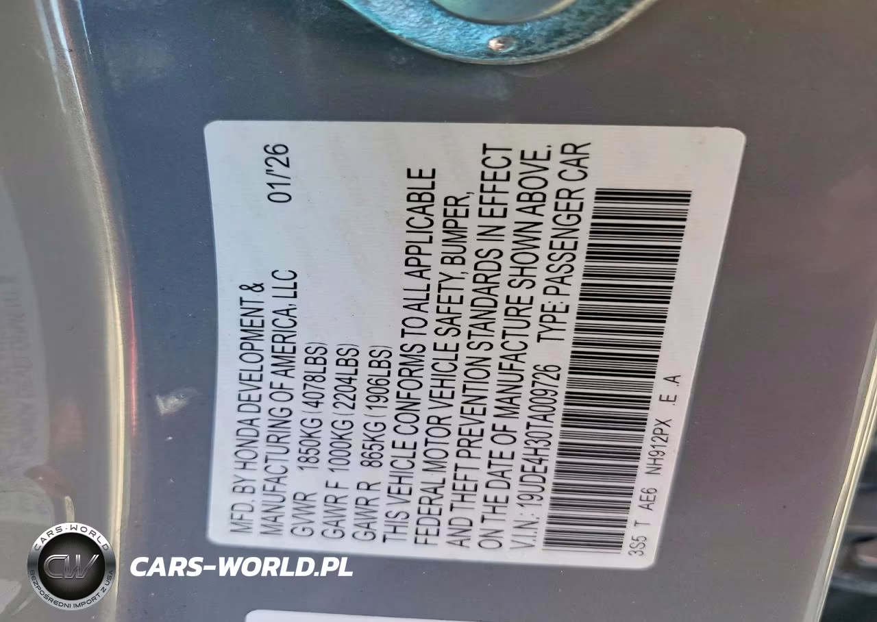 2026 Acura Integra A-Spec VIN:19UDE4H30TA009726 - 12