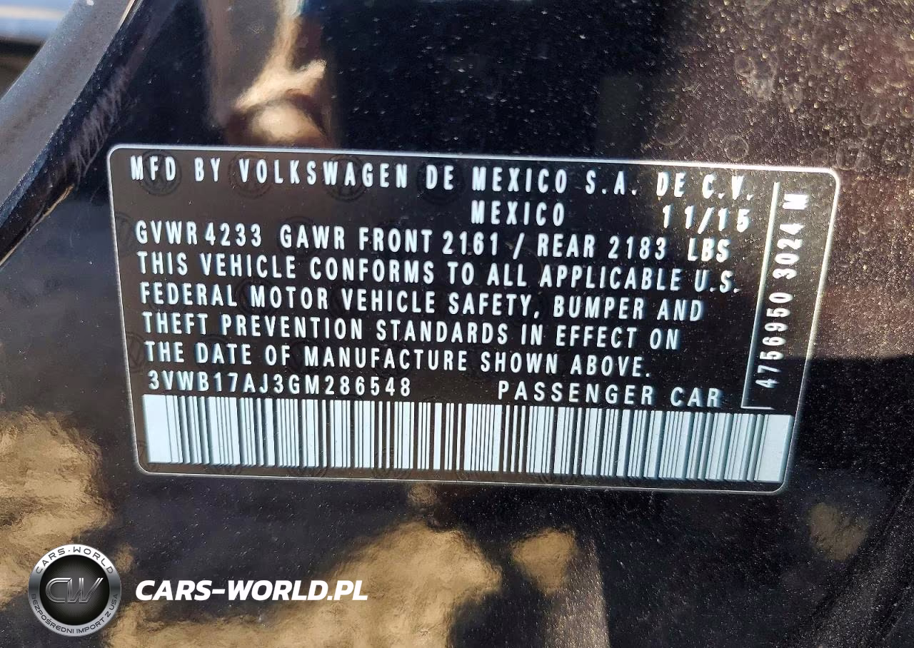 2016 Volkswagen Jetta Sport VIN:3VWB17AJ3GM286548 - 13