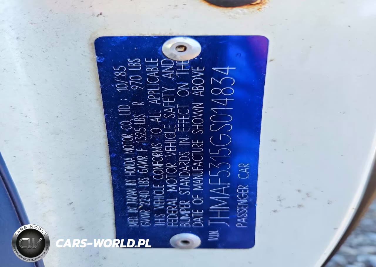 1986 Honda Civic Crx 1.5 Hf VIN:JHMAF5315GS014834 - 12