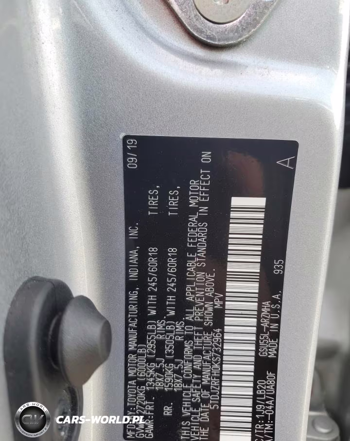 2019 Toyota Highlander Xle VIN:5TDJZRFH0KS732964 - 14