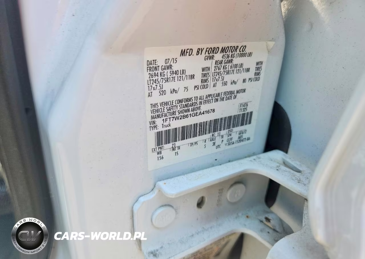 2016 Ford F250 Super Duty VIN:1FT7W2B61GEA41678 - 13