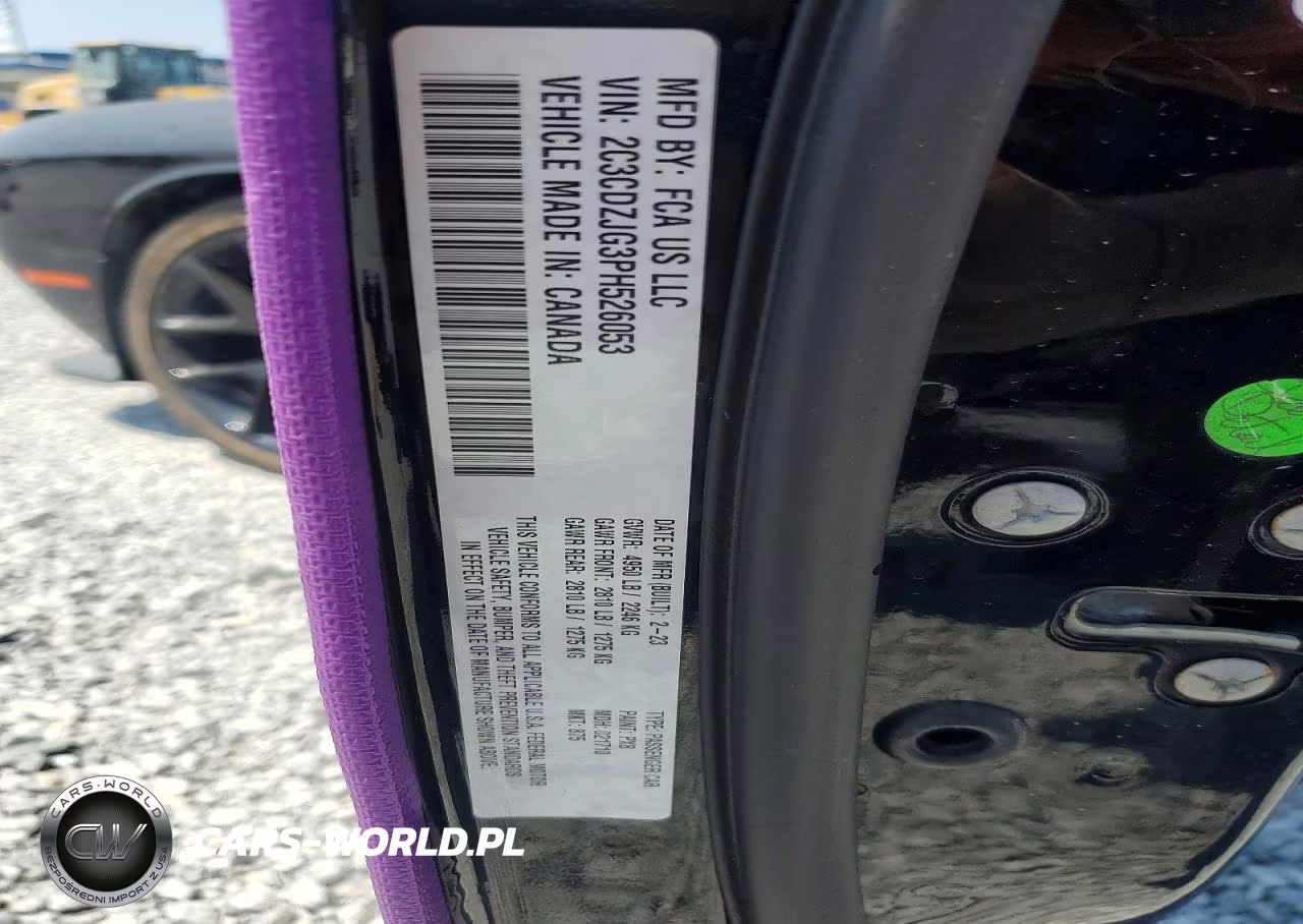 2023 Dodge Challenger Gt VIN:2C3CDZJG3PH526053 - 13