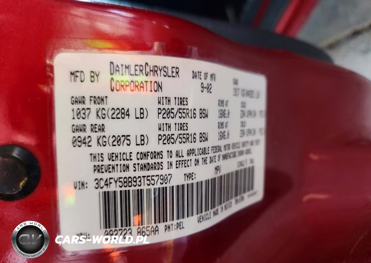 2003 Chrysler Pt Cruiser Touring VIN:3C4FY58B93T557907 - 12