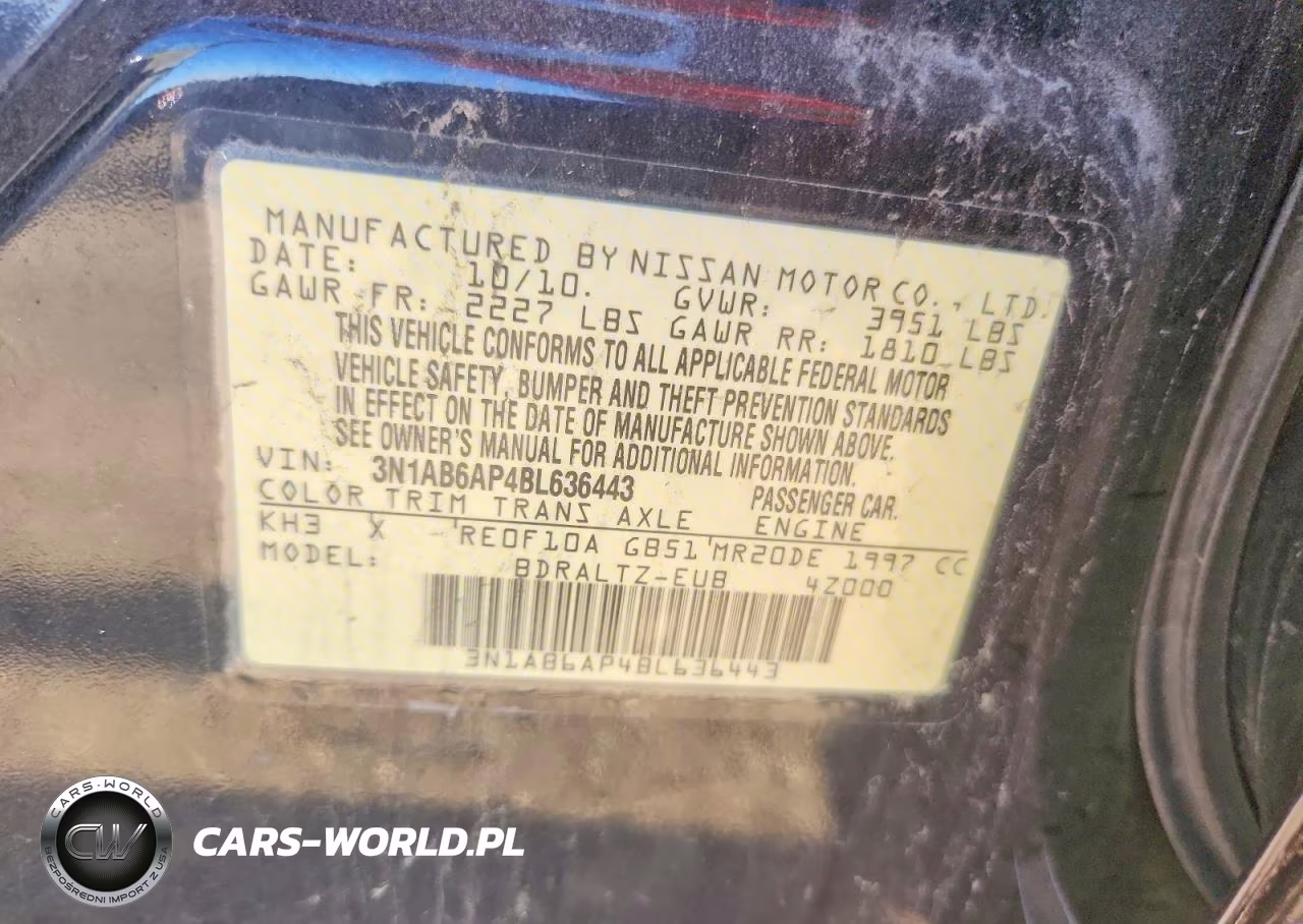 2011 Nissan Sentra 2.0 VIN:3N1AB6AP4BL636443 - 12