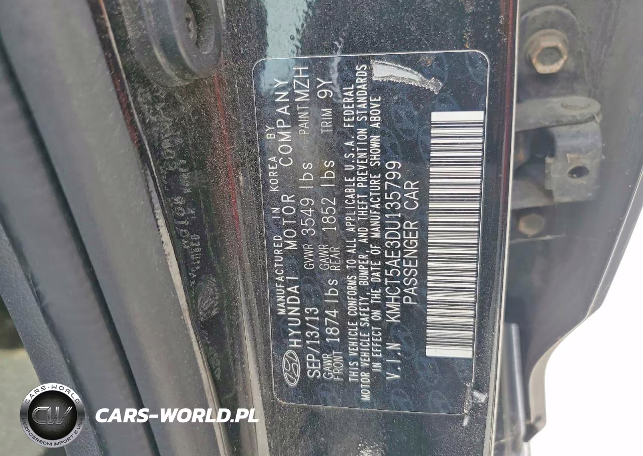 2013 Hyundai Accent VIN:KMHCT5AE3DU135799 - 12