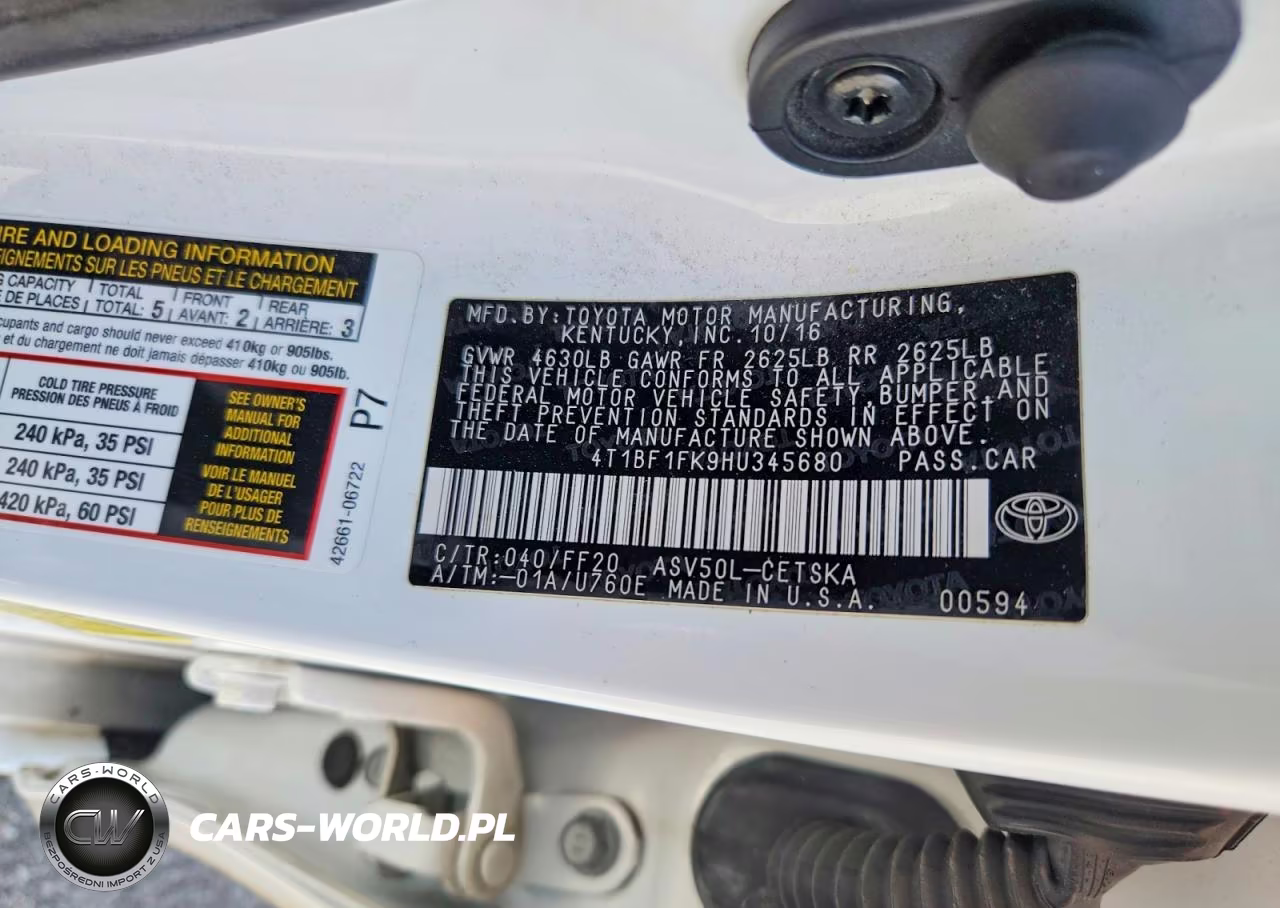 2017 Toyota Camry Se VIN:4T1BF1FK9HU345680 - 12