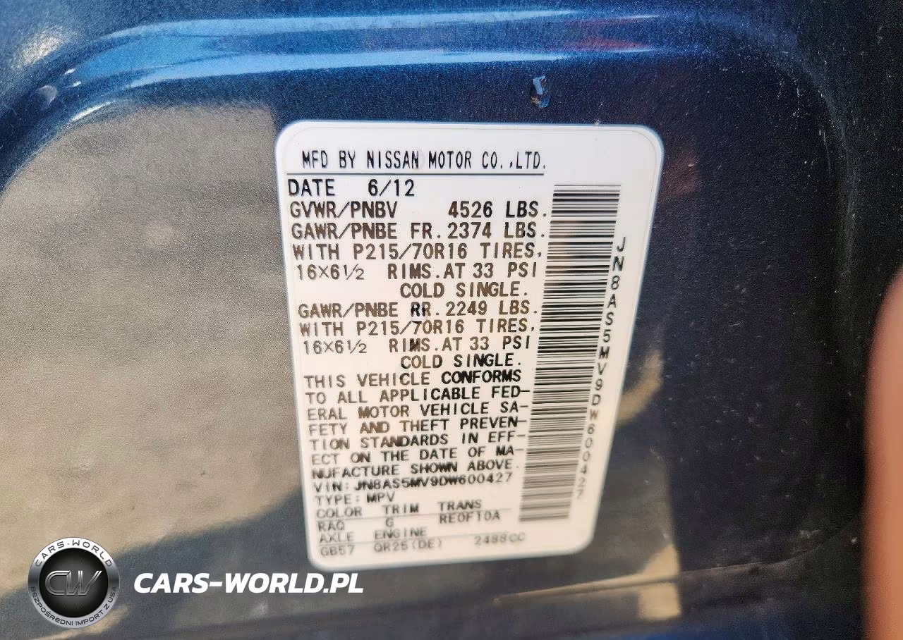 2013 Nissan Rogue S VIN:JN8AS5MV9DW600427 - 13