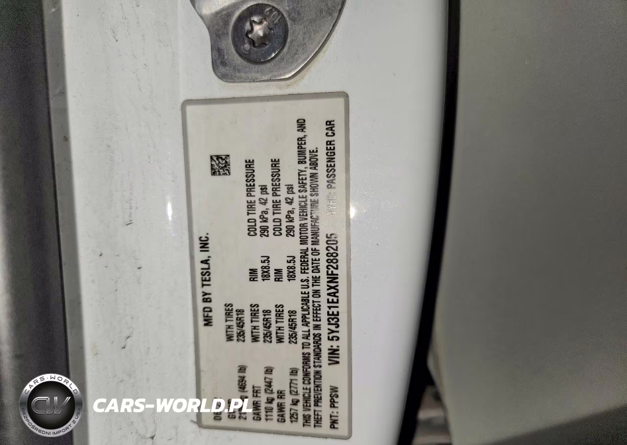 2022 Tesla Model 3 VIN:5YJ3E1EAXNF288205 - 12