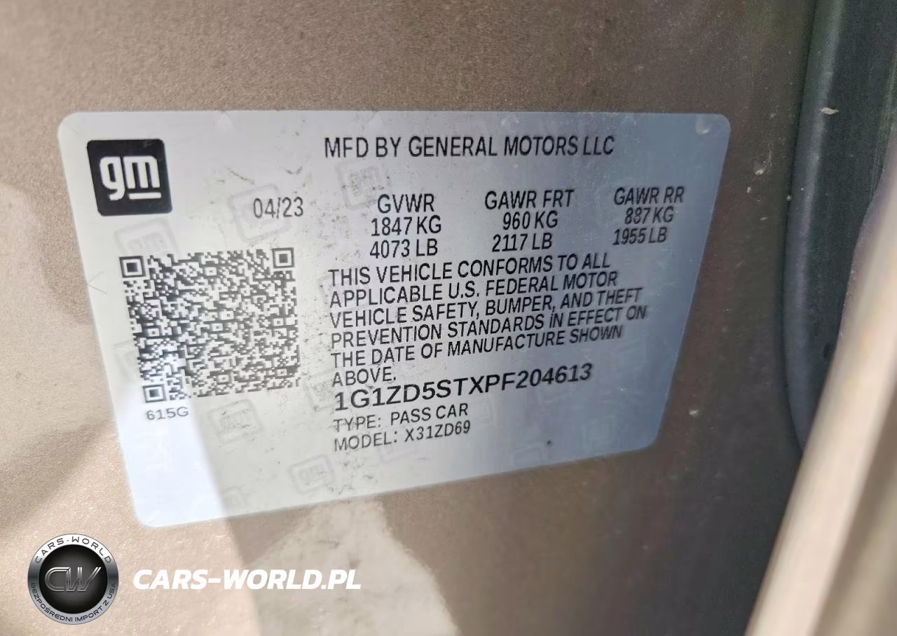 2023 Chevrolet Malibu Lt VIN:1G1ZD5STXPF204613 - 12