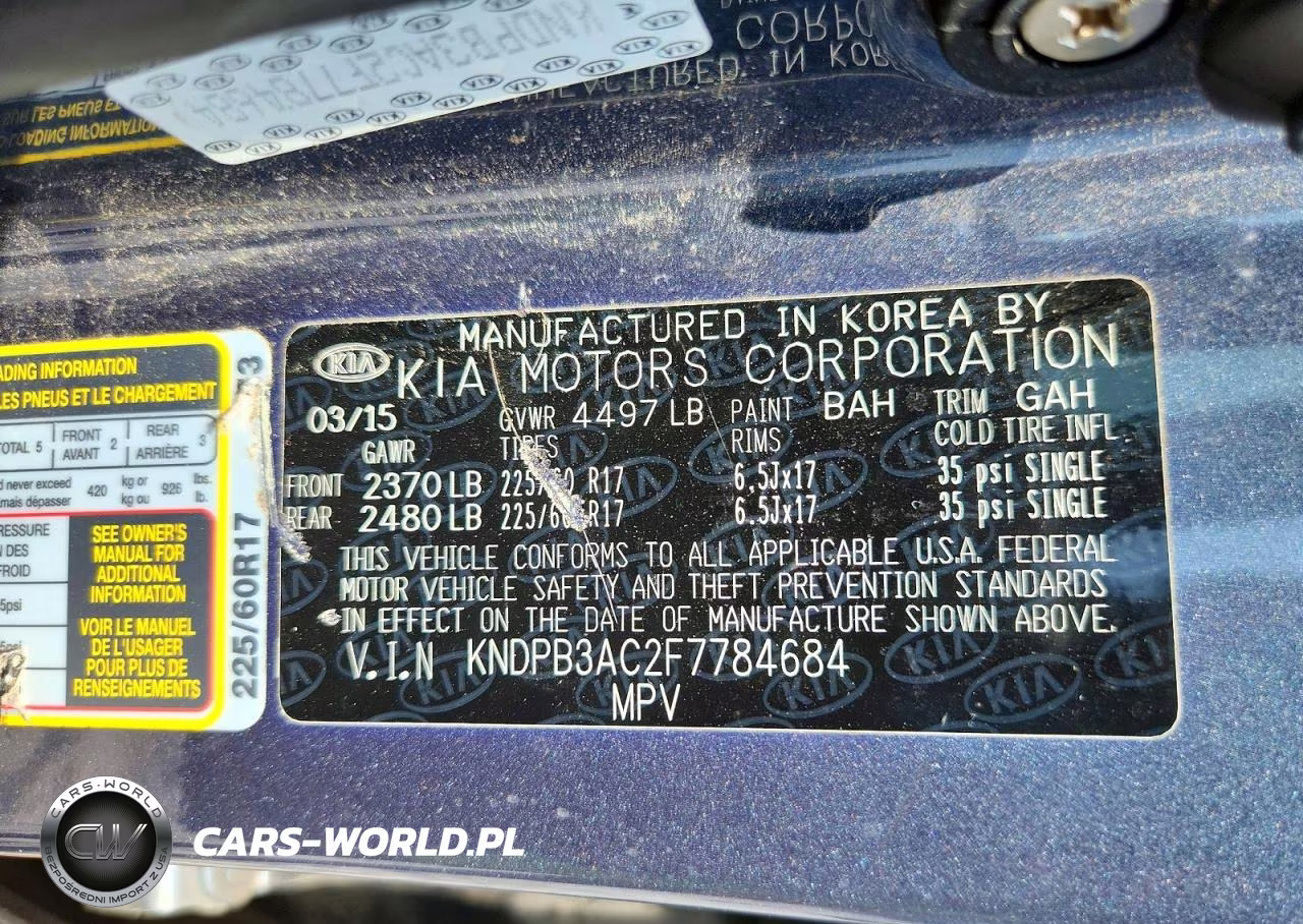 2015 Kia Sportage Lx VIN:KNDPB3AC2F7784684 - 13