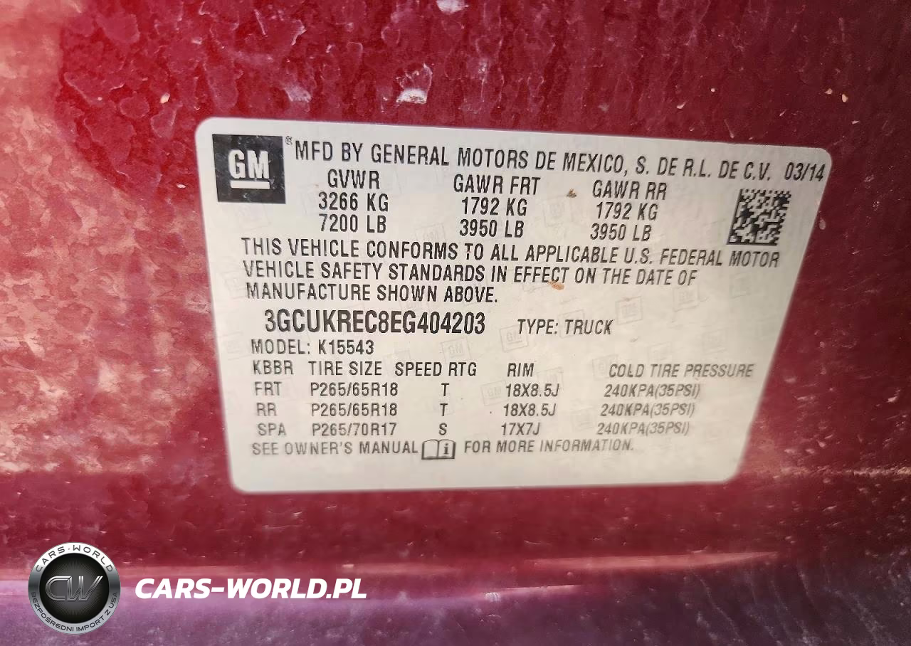 2014 Chevrolet Silverado K1500 Lt VIN:3GCUKREC8EG404203 - 12