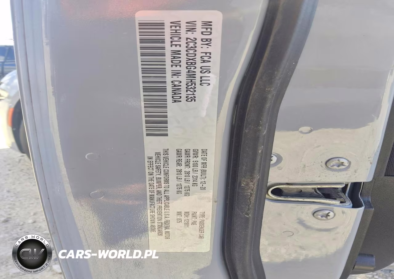 2021 Dodge Charger Sxt VIN:2C3CDXBG4MH532135 - 12