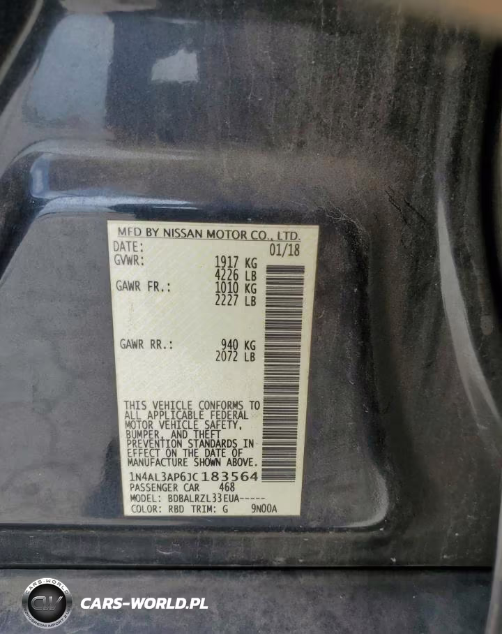 2018 Nissan Altima 2.5 VIN:1N4AL3AP6JC183564 - 12