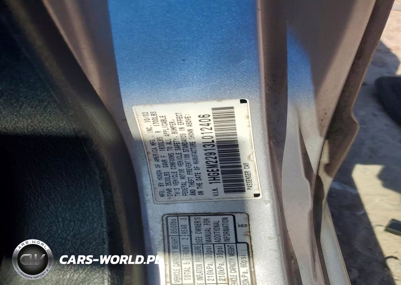 2003 Honda Civic Ex VIN:1HGEM22913L012406 - 12