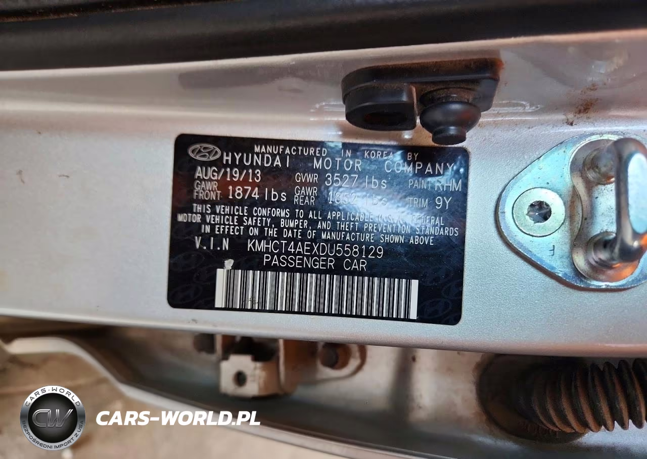 2013 Hyundai Accent Gls VIN:KMHCT4AEXDU558129 - 12