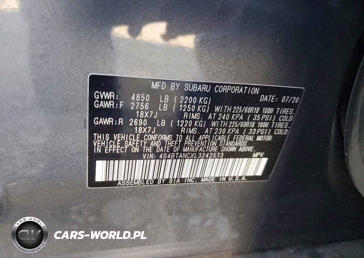 2020 Subaru Outback Limited VIN:4S4BTANCXL3242513 - 14