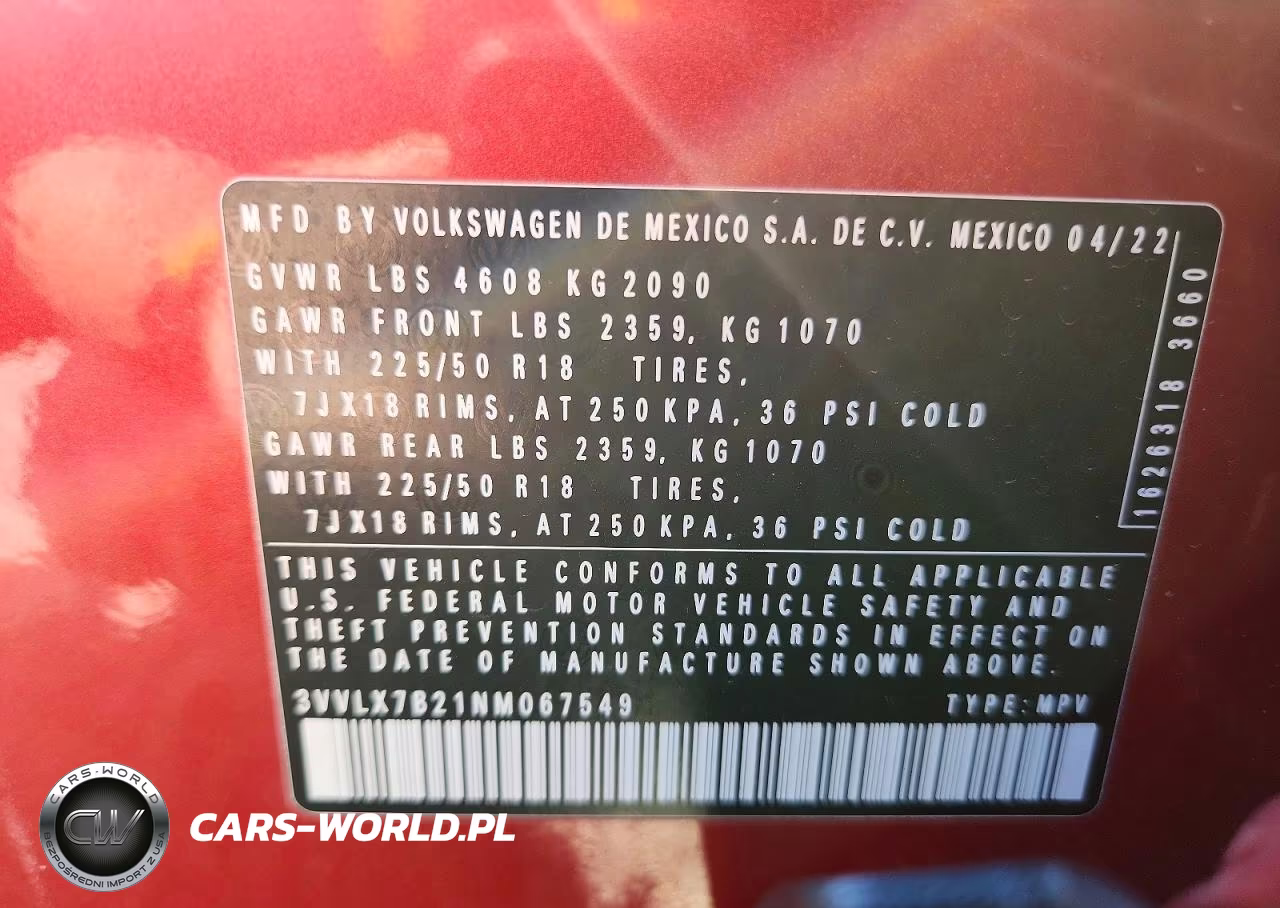 2022 Volkswagen Taos Se Iq Drive VIN:3VVLX7B21NM067549 - 14
