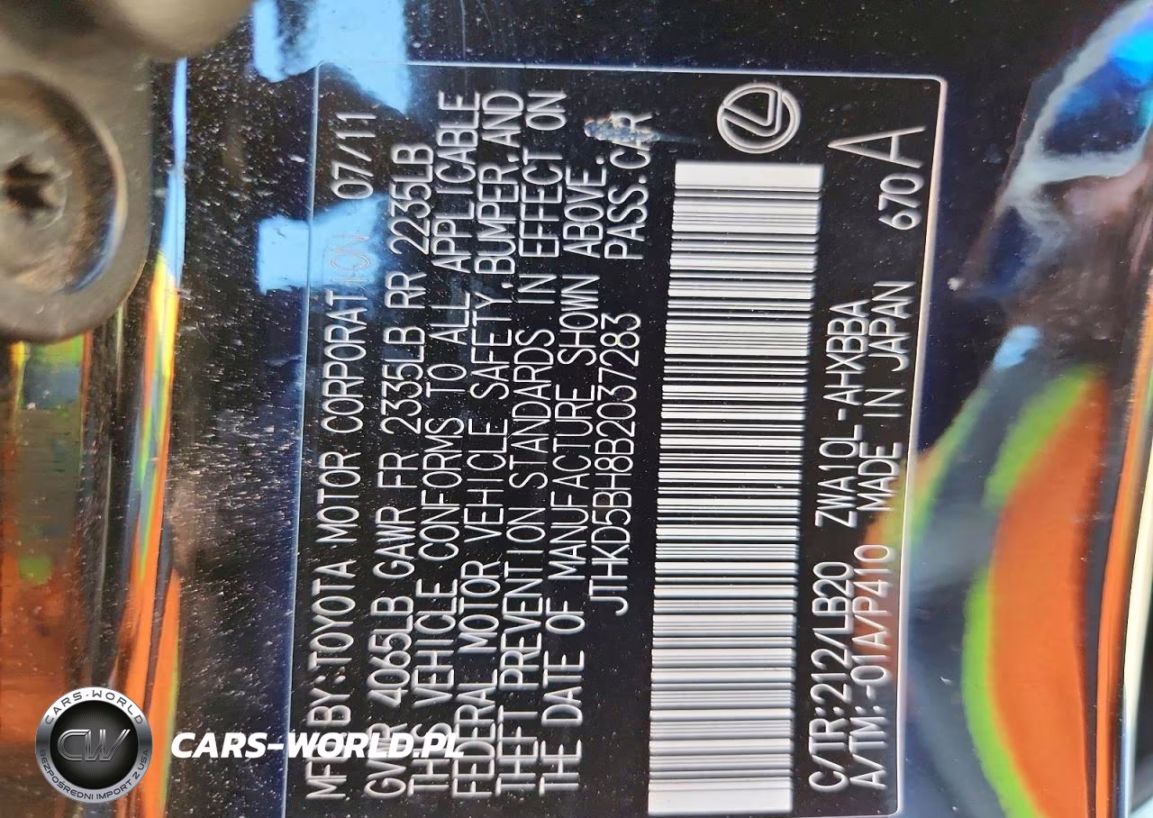 2011 Lexs Ct 200H VIN:JTHKD5BH8B2037283 - 12