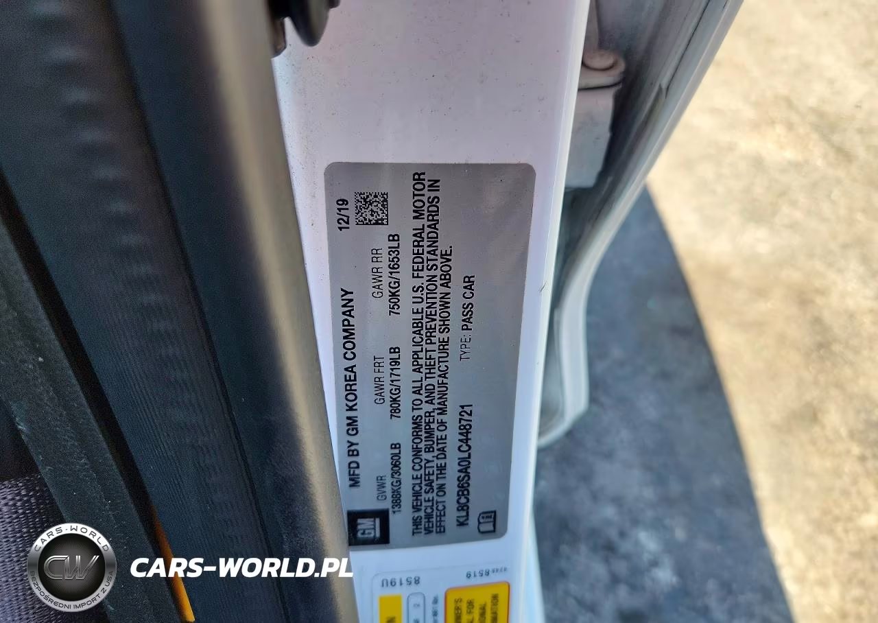 2020 Chevrolet Spark Ls VIN:KL8CB6SA0LC448721 - 12