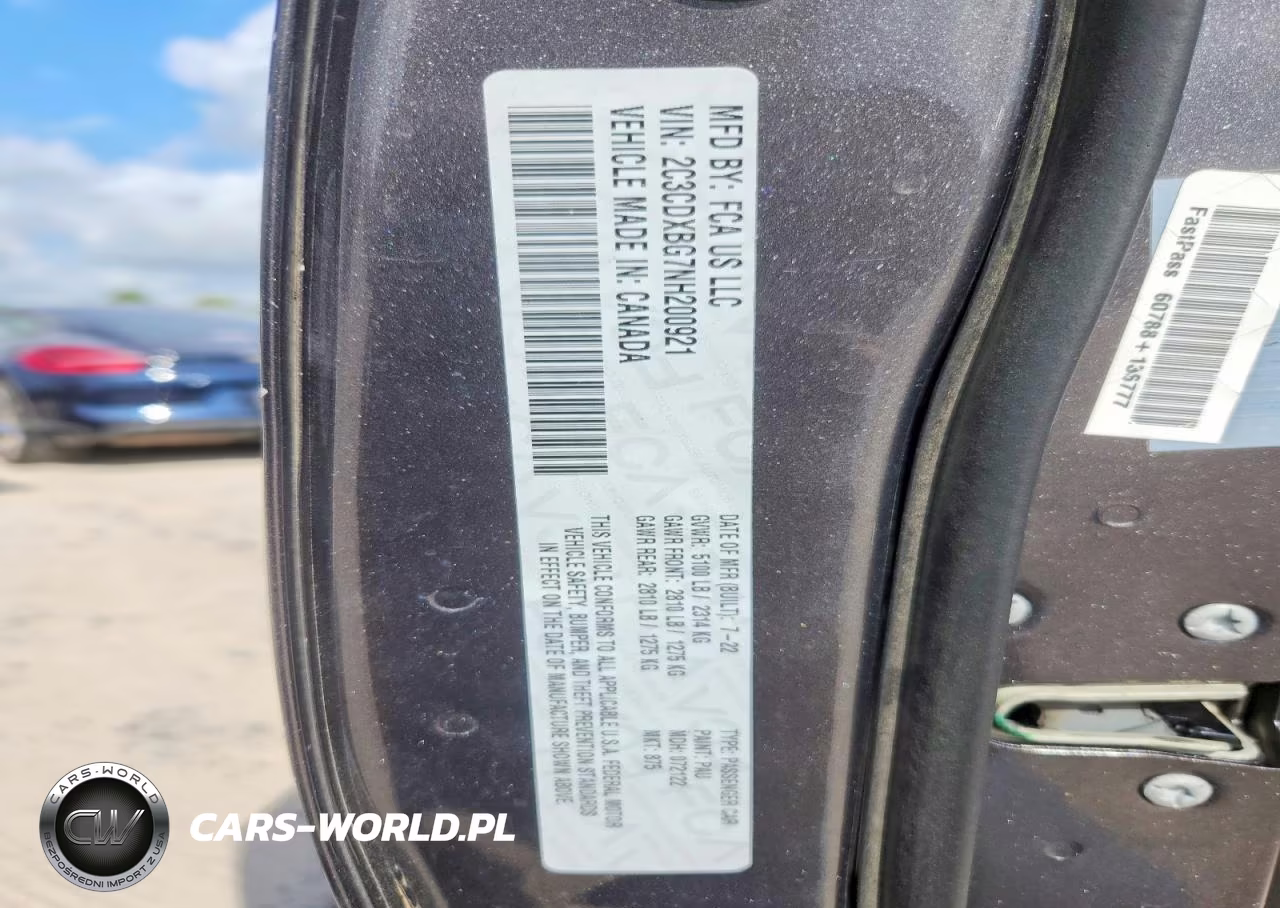 2022 Dodge Charger Sxt VIN:2C3CDXBG7NH200921 - 12