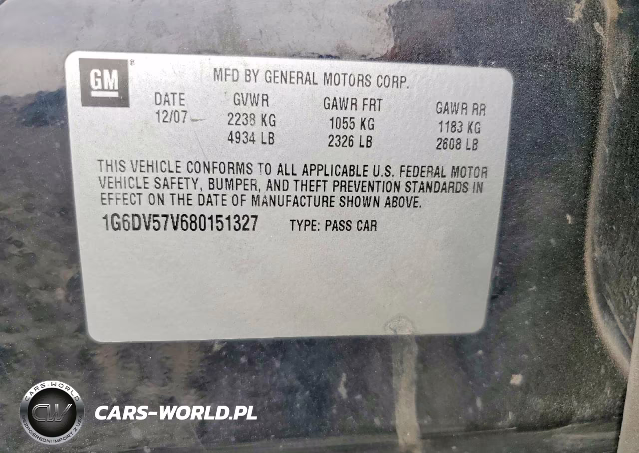 2008 Cadillac Cts Hi Feature V6 VIN:1G6DV57V680151327 - 12