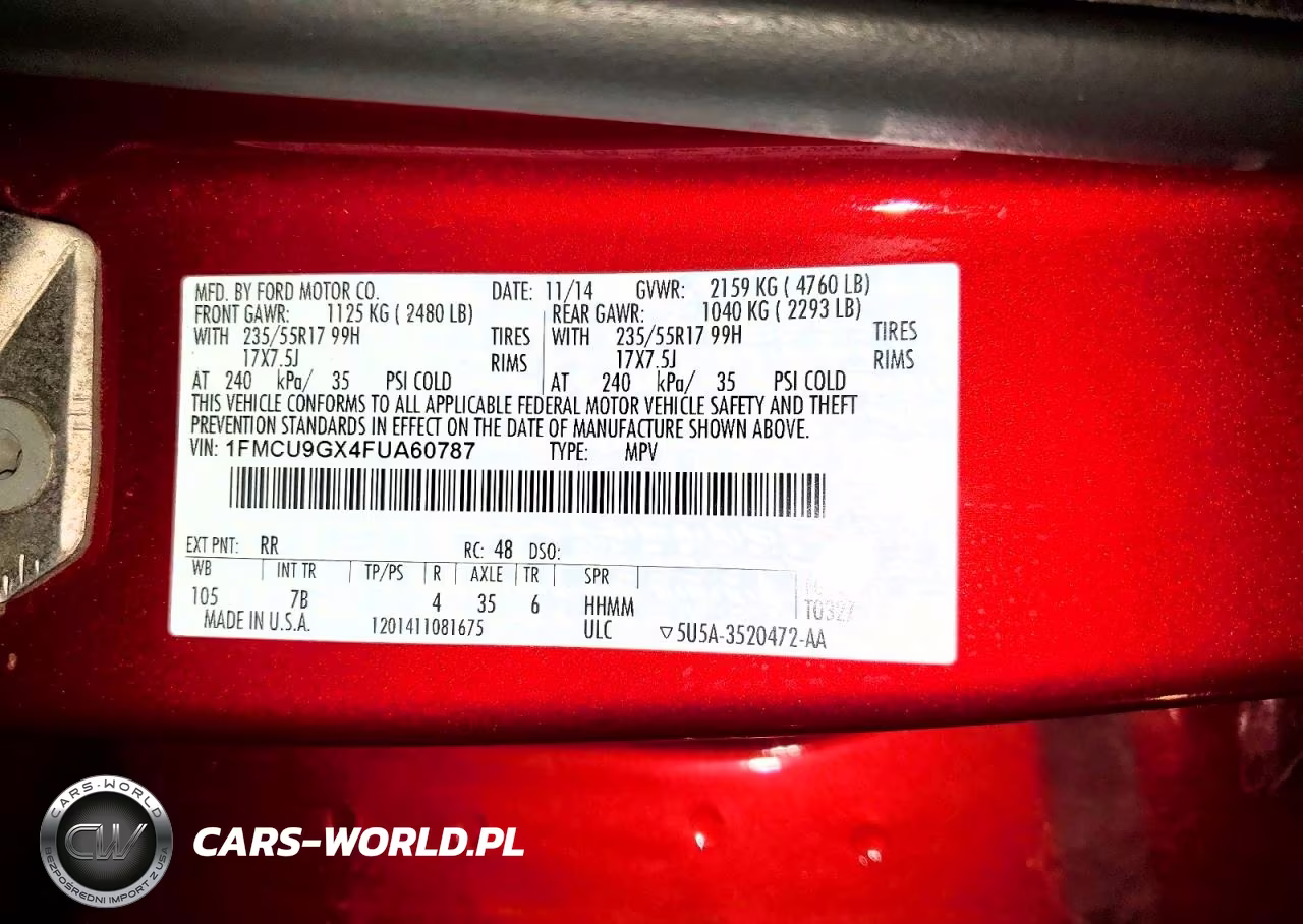 2015 Ford Escape Se VIN:1FMCU9GX4FUA60787 - 13