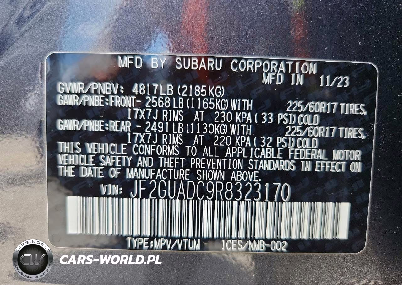 2024 Subaru Crosstrek Premium VIN:JF2GUADC9R8323170 - 13